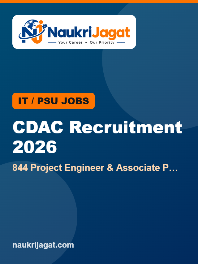 CDAC Recruitment 2026: 844 Project Engineer Posts, Apply by 26 Oct
