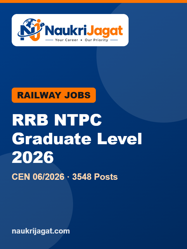 RRB NTPC Graduate 2026: 3548 Posts, Last Date 6 Nov